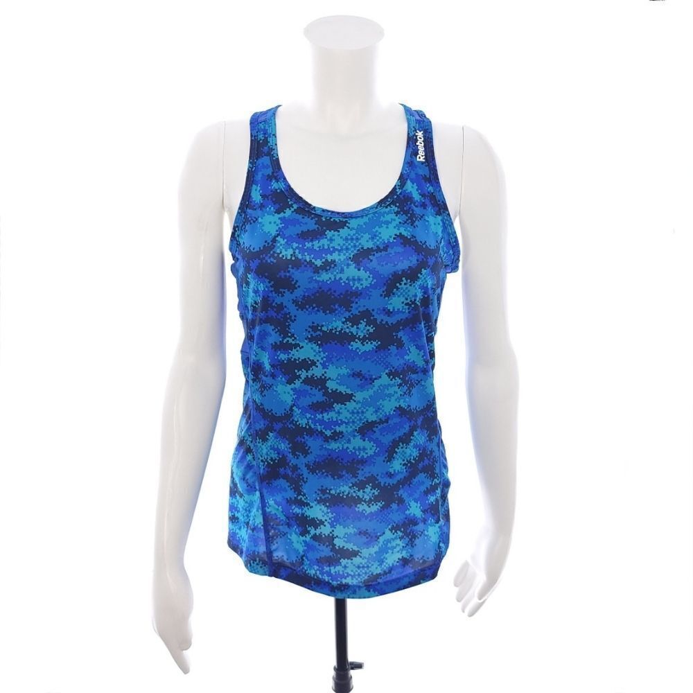 Reebok Blue Racerback Tank Top Womens Size Small